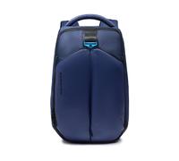 Piquadro - Mochila para portátil de 14" con 2 compartimentos - en tela y Bio-based material - Color azul
