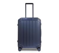 PIQUADRO Trolley Cabina Slim 4 Ruedas de Aluminio y Cuero, Turquesa, contemporáneo