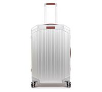 Piquadro Trolley de aluminio con 4 ruedas, 69 cm plateado