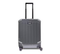 Piquadro - Trolley de Cabina Slim 4 Ruedas Metal y Piel - Unisex - Gris | Elegante y Profesional, Asa telescópica, Estructura resistente, Viajes de trabajo, Business