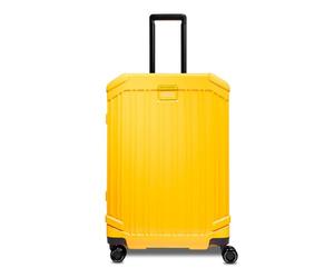 Piquadro - Trolley Mediano rígido con 4 Ruedas y Cierre de Seguridad - Policarbonato - Amarillo - para Hombre y Mujer