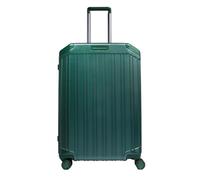 Piquadro - Trolley Mediano rígido de 4 Ruedas - Policarbonato con Detalles en Cuero - Verde - para Hombre y Mujer