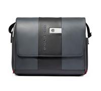 Piquadro Urban Mensajero Protección RFID Piel 35 cm Compartimento para el portátil gris