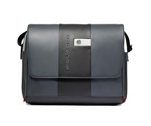 Piquadro Urban Mensajero Protección RFID Piel 35 cm Compartimento para el portátil gris