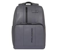 Piquadro Urban Mochila de día Bloqueo RFID Piel natural 40 cm Compartimento para laptop gris