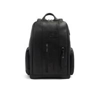 Piquadro Urban Mochila urbana Bloqueo RFID Piel natural 46 cm Compartimento para el portátil negro