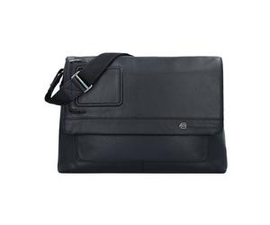 Piquadro Vibe Maletín Mensajero Piel 41 cm Compartimento para el portátil negro