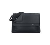 Piquadro Vibe Maletín Mensajero Piel natural 41 cm Compartimento para el portátil negro