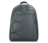 Piquadro Vibe Mochila de negocios Piel natural 43 cm Compartimento para el portátil azul