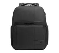 Piquadro - Mochila PC de 14" - Tela reciclada Wollem, Soporte para tabletas - Color negro