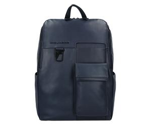 Piquadro Zaino Mochila de día Piel 34 cm Compartimento para el portátil azul
