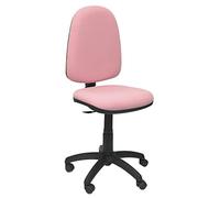 Piqueras y Crespo 04CP - Silla de Oficina ergonómica, Asiento y Respaldo tapizados en Tejido Bali, Color Rosa pálido