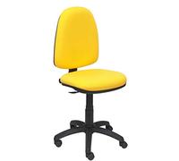 Piqueras y Crespo 04CP - Silla de Oficina ergonómica, Asiento y Respaldo tapizados en Tejido Bali, Color Amarillo