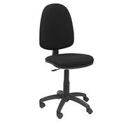 Piqueras y Crespo 04CP - Silla de Oficina ergonómica, Asiento y Respaldo tapizados en Tejido Bali, Color Negro