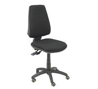 Piqueras y Crespo 14S - Silla de Oficina ergonómica con Mecanismo Sincro, Ruedas de parquet, Tejido Bali, Color Negro