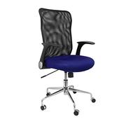 Silla Minaya respaldo malla negro asiento 3D azul