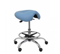 Piqueras y Crespo Alatoz Taburete Similpiel Azul Claro