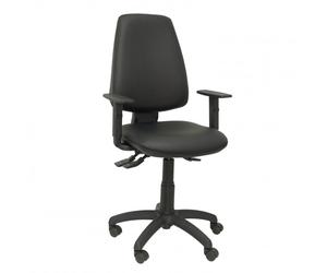 Piqueras y Crespo Elche Silla Sincro Similpiel Negro con Brazo Regulable