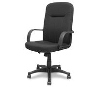 Piqueras y Crespo FORÖL Modelo Villa - Sillón de dirección ergonómico con Mecanismo basculante y Regulable en Altura - Tapizado en telal Color Negro