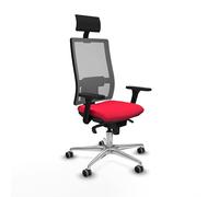 Piqueras y Crespo Horna: La Mejor Silla para estudiar con Respaldo Regulable en Altura, Brazos 3D, cabecero Fijo y Apoyo Lumbar 1D, Ideal para 24 Horas de Uso y 120 Kg