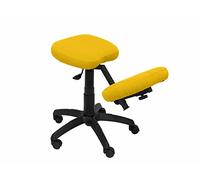 Piqueras y Crespo Lietor Taburete de Oficina, Tela, Amarillo, One Size