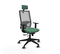 Piqueras y Crespo - Mejor Silla de Escritorio para estudiar Hornas con Brazos 1D, Mecanismo Sincro/Traslack, cabecero 2D y Apoyo Lumbar 1D, Respaldo Regulable en Altura.