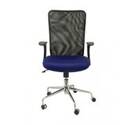 Silla Minaya respaldo malla negro asiento 3D azul