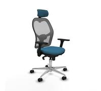 Piqueras y Crespo Modelo Jorquera: La Silla de Oficina más cómoda con Brazos 3D, Respaldo Fijo, cabecero 2D y Apoyo Lumbar 1D, Ideal para 24 Horas de Uso y 120 Kg