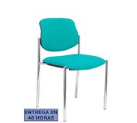 Silla fija Styl bali turquesa chasis cromo