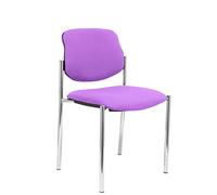 Silla fija Villalgordo bali lila chasis cromo