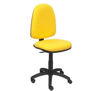 Piqueras y Crespo 04CP - Silla de Oficina ergonómica, Asiento y Respaldo tapizados en Tejido Bali, Color Amarillo