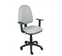 PIQUERAS Y CRESPO - Silla Ayna similpiel gris claro brazos regulables