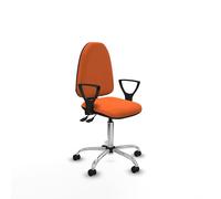 Piqueras y Crespo Silla cómoda de Escritorio Aýna para teletrabajo, sillas para cajeros y desarrolladores, Respaldo Regulable en Altura, Brazos fijos, 4-6 Horas de Uso, 100 Kg