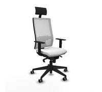 Piqueras y Crespo - Silla de Escritorio certificados Hornas, Ideal para Problemas lumbares, con cabecero Fijo, Apoyo Lumbar 1D y Respaldo Regulable en Altura.