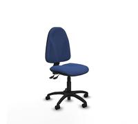 Piqueras y Crespo - Silla de Escritorio cómoda y Barata Algarra, operativa sin Brazos, Respaldo Regulable en Altura, Ideal para parquet con Ruedas.