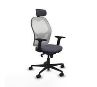 Piqueras y Crespo Silla de Escritorio Plegable Jorquera con Respaldo Fijo, cabecero 2D, Apoyo Lumbar 1D, Mecanismo sincro 5 Posiciones, Brazos 2D, para Uso 24 Horas y Peso máximo 120 Kg