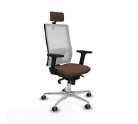Piqueras y Crespo Silla de Escritorio tapizada Horna: Ideal para 24 Horas de Uso, con Respaldo Regulable en Altura, Brazos 2D y Mecanismo sincro 5 Posiciones, Chicas