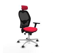Piqueras y Crespo Silla de Oficina Bonita Jorquera con Respaldo Fijo, cabecero 2D, Apoyo Lumbar 1D, Brazos 3D, Mecanismo sincro 5 Posiciones, para Uso 24 Horas y Peso máximo de 120 Kg