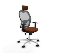 Piqueras y Crespo Silla de Oficina Jorquera con Cabecero 2D y Apoyo Lumbar 1D, Ideal para Trabajar Muchas Horas, Bonita y Cómoda en Color Transpirable
