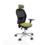 Piqueras y Crespo Silla de Oficina Jorquera con Respaldo Fijo, cabecero 2D, Apoyo Lumbar 1D, Brazos 3D, Mecanismo sincro 5 Posiciones, 120 Kg, 24 Horas de Uso, Ideal para Estudiantes y visitas