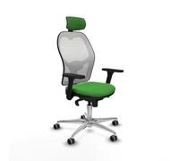 Piqueras y Crespo Silla de Oficina Jorquera con Respaldo Fijo, cabecero 2D, Apoyo Lumbar 1D, Brazos 3D, Mecanismo sincro 5 Posiciones, Ideal para Empresas y Espacios pequeños, hasta 120kg
