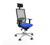 Piqueras y Crespo - Silla de Oficina para Problemas lumbares Hornas, con Respaldo Regulable, Brazos 1D, cabecero Fijo y Apoyo Lumbar 1D, Mecanismo sincro 5 Posiciones.