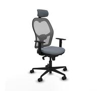 Piqueras y Crespo Silla de Oficina Plegable Jorquera con Brazos 1D, Respaldo Fijo, cabecero 2D y Apoyo Lumbar 1D, Mecanismo sincro 5 Posiciones, para Uso 24 Horas y Peso máximo de 120 Kg