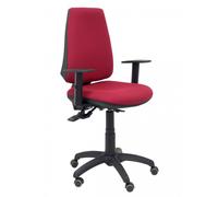 PIQUERAS Y CRESPO - Silla Elche S bali granate brazos regulables ruedas de parquet