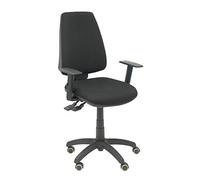 Piqueras y Crespo Silla Elche S Bali Negro Brazos Regulables Ruedas Oficina, Tela, 109x46x46 cm