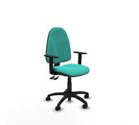 Piqueras y Crespo Silla Ergonomica Inclinada y con Ruedas, Modelo Algarra, Ideal para Uso de 8 Horas, Soporta hasta 100 Kg, Brazos 1D, Mecanismo Asincro, Respaldo Regulable en Altura