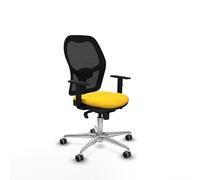Piqueras y Crespo Silla ergonómica Jorquera para Personas Altas, Ideal para Trabajar en casa o de pie, con Respaldo Fijo, Apoyo Lumbar 1D, Brazos 1D, Mecanismo sincro 5 Posiciones, hasta 120 Kg
