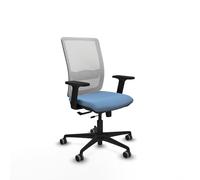 Piqueras y Crespo Silla ergonómica para Ordenador Haches: Ideal para teletrabajo de pie, con Respaldo Fijo, Apoyo Lumbar L1D, Brazos 2D y Mecanismo Sincro/Traslack, soporta hasta 100 Kg