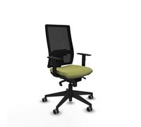 Piqueras y Crespo - Silla ergonómica para Personas Altas Modelo Horna, operativa con Brazos 1D, Mecanismo sincro 5 Posiciones, Respaldo Regulable y Apoyo Lumbar 1D.