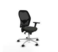 Piqueras y Crespo Silla ergonómica Plegable Jorquera con Respaldo Fijo, Brazos 3D, Apoyo Lumbar 1D, Mecanismo sincro 5 Posiciones, para Uso de 8 Horas y Peso máximo de 120 Kg